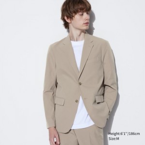 Uniqlo AirSense Jacket (Baumwoll Like) (Ultra Light Jacket) Blazer Damen Beige | FDGS-40586