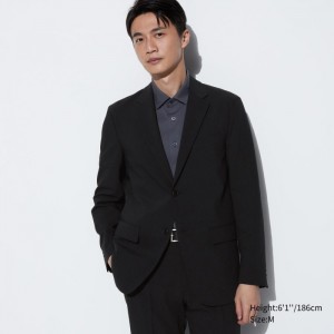 Uniqlo AirSense Jacket (Wolle Like) (Ultra Light Jacket) Blazer Damen Schwarz | DOTK-12369