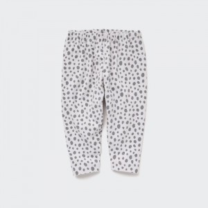 Uniqlo Animal Print Relaxed-Fit Leggings Baby Hellgrau | CFDM-97316