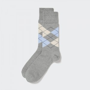 Uniqlo Argyle Socken Herren Grau | GBYA-73294