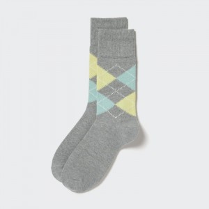 Uniqlo Argyle Socken Herren Grau | MXUK-07698