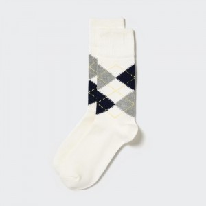 Uniqlo Argyle Socken Herren Weiß | NVEA-04132