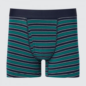 Uniqlo Baumwoll Gestreift Boxer Slip Herren Grün | YSIQ-04853