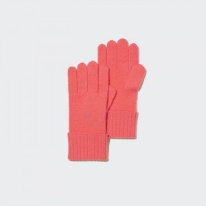 Uniqlo Cashmere Gestrickt Handschuhe Damen Rosa | YDHM-53298