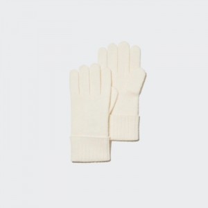 Uniqlo Cashmere Gestrickt Handschuhe Damen Weiß | RKET-54137