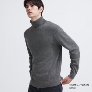 Uniqlo Cashmere Turtleneck Long-Sleeve Pullover Herren Grau | CNJI-76849