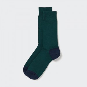 Uniqlo Color Block Socken Herren Dunkelgrün | NTIX-51289