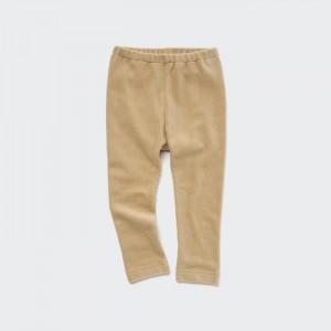 Uniqlo Corduroy Like Leggings Baby Beige | DFMH-39452