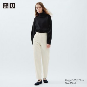 Uniqlo Curved Jeans Damen Weiß | LGOM-26093