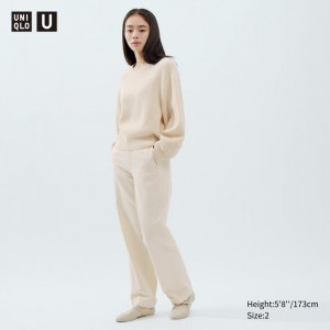 Uniqlo Denim Gerade Hose Damen Natural | BXSY-70816