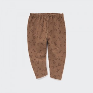 Uniqlo Dinosaur Relaxed-Fit Leggings Baby Braun | FRED-06423