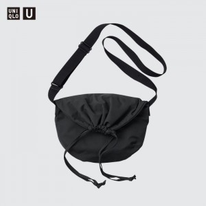 Uniqlo Drawstring Shoulder Bag (Small) Taschen Herren Schwarz | FOVR-37648