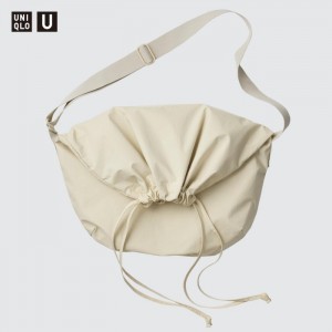 Uniqlo Drawstring Shoulder Bag Taschen Herren Natural | QROE-53912