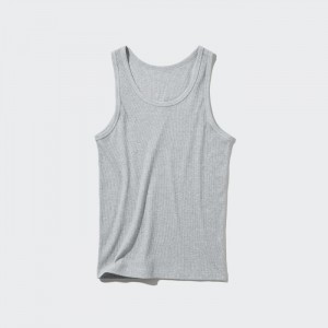 Uniqlo Dry Color Gerippt Tanktop Herren Grau | ZCGI-61025