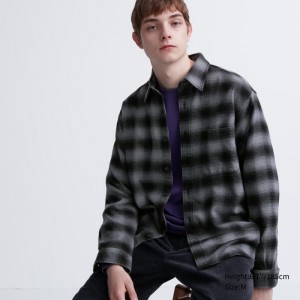 Uniqlo Flannel Checked Casual Shirts Herren Grau | KOUH-31724