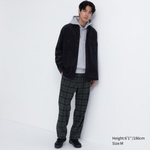 Uniqlo Flannel Easy Ankle Hose Herren Dunkelgrau | JQYG-20347