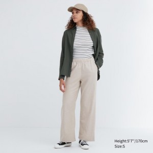 Uniqlo Flannel Lounge Pants Damen Beige | UQZG-40986