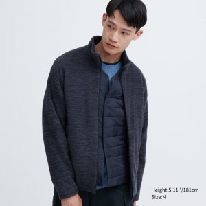 Uniqlo Fleece Full-Zip (Heather) Jacken Herren Blau | NXOR-06348