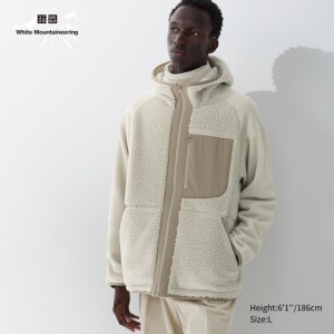 Uniqlo Fleece Full-Zip Long-Sleeve Hoodie Damen Natural | NUMK-09256