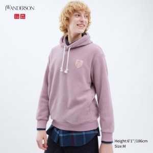 Uniqlo Fleece Pullover Long-Sleeve Hoodie Herren Rosa | GFZW-37246