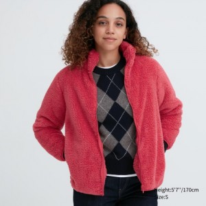 Uniqlo Fluffy Yarn Fleece Full-Zip Jacken Damen Rot | ELCM-93420