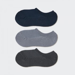 Uniqlo Footsies 3 Pack (Sports) Socken Damen Navy | FQIW-60438