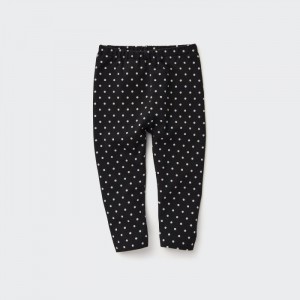 Uniqlo Full-Length (Dotted) Leggings Baby Schwarz | HDVN-54873