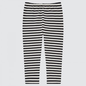 Uniqlo Full-Length (Stripe) Leggings Baby Schwarz | QSVD-79825