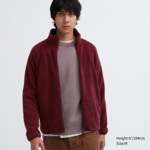 Uniqlo Full-Zip Fleecejacken Herren Rot | KLXI-14875