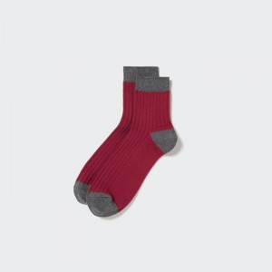 Uniqlo Gerippt Half Socken Herren Rot | TPIF-45709