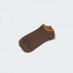 Uniqlo Gerippt Kurzes Socken Herren Braun | NVZU-76312