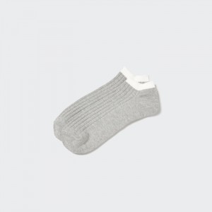 Uniqlo Gerippt Kurzes Socken Herren Grau | LEQG-15287