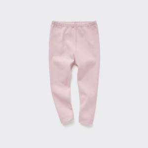 Uniqlo Gerippt Leggings Baby Rosa | GBIC-85913