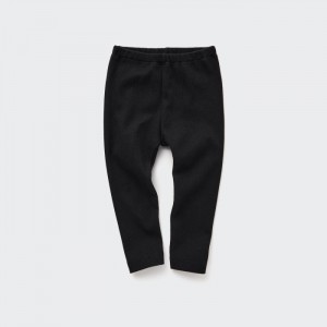 Uniqlo Gerippt Leggings Baby Schwarz | ULIB-64879