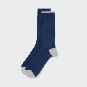 Uniqlo Gerippt Socken Herren Blau | VEJM-54716