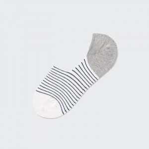 Uniqlo Gestreift Low-Cut Socken Herren Weiß | GDQZ-38947