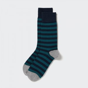 Uniqlo Gestreift Socken Herren Navy | XCIT-28376