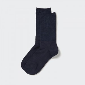 Uniqlo HEATTECH 2-Way Socken Damen Navy | WEXU-05472