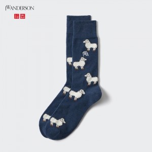 Uniqlo HEATTECH Anti-Odor Socken Damen Blau | LIGV-70269