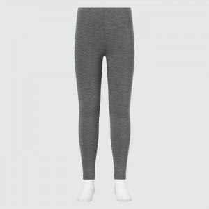 Uniqlo HEATTECH Baumwoll (Extra Warm) Leggings Kinder Dunkelgrau | QESR-17039