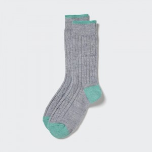 Uniqlo HEATTECH Cable Socken Damen Grau | YKMS-19375