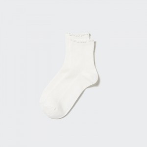 Uniqlo HEATTECH Crew Mellow Socken Damen Weiß | ZHJQ-03724