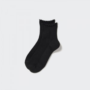 Uniqlo HEATTECH Crew Mellow Socken Damen Schwarz | FYHB-71483