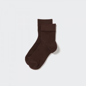 Uniqlo HEATTECH Crew Relax Socken Damen Braun | BJFE-41603