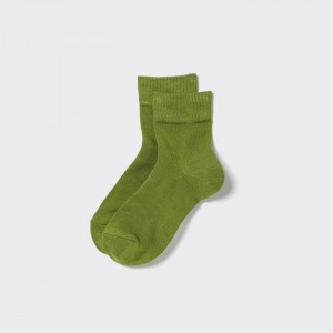 Uniqlo HEATTECH Crew Relax Socken Damen Grün | GYQL-97328