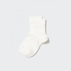 Uniqlo HEATTECH Crew Relax Socken Damen Weiß | KLWZ-63921