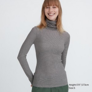 Uniqlo HEATTECH Extra Warm Seamless Turtleneck T-Shirt Damen Weiß | EXLJ-94760