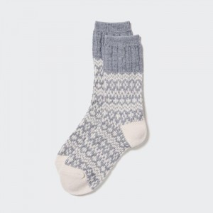 Uniqlo HEATTECH Fair Isle Socken Damen Grau | ITEM-54320