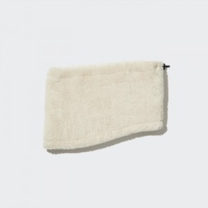 Uniqlo HEATTECH Fluffy Yarn Fleece Neck Warmer Schals Herren Weiß | QKNT-64751