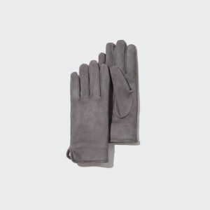 Uniqlo HEATTECH Gefütterte Faux Wildleder Handschuhe Damen Grau | YBSO-82510